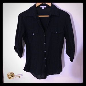 MOVING SALE! James Perse black button down shirt