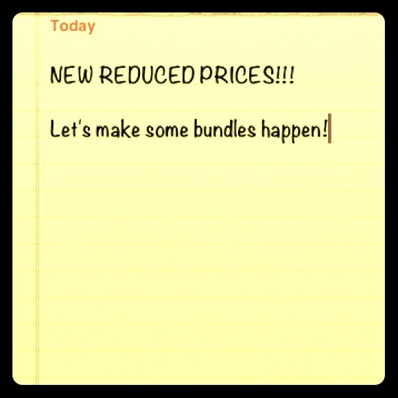 New lower prices-bundles discounted!!