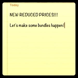 New lower prices-bundles discounted!!
