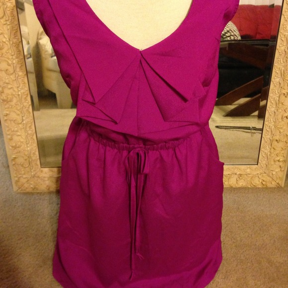 SOLD!!NWT Fuchsia mini pocket dress from Macy's! - Picture 3 of 4