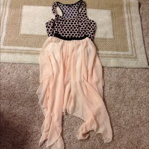 maxi chiffon flowy layered skirt