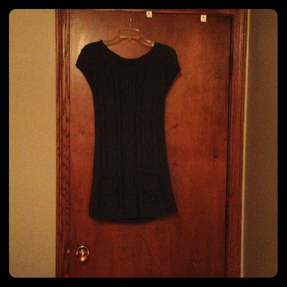 Cableknit sweater dress