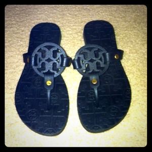 Black flip flops