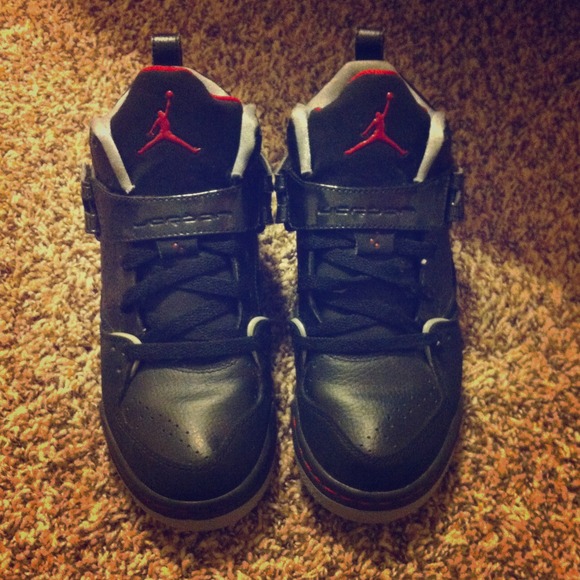 Red/grey/black Jordan's!