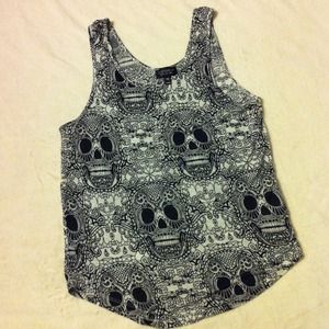 Topshop Skull Tank Top