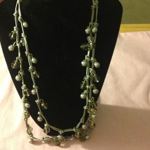 Crystal, pearl necklace!