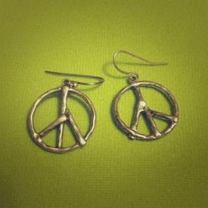 Peace sign earrings