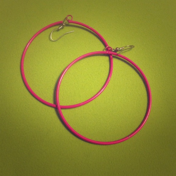 Hot pink hoops