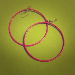 Hot pink hoops