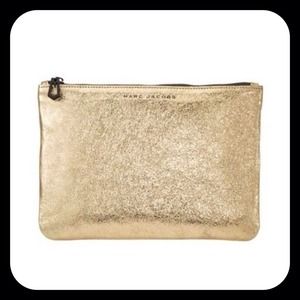 Marc Jacobs Exclusive Metallic Leather Gold Pouch