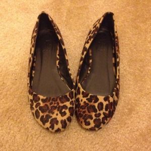 Leopard flat shoes size 6