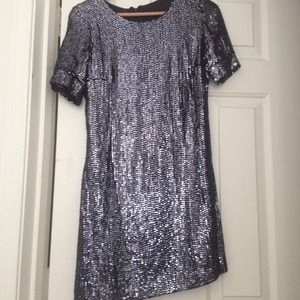 Miss Davenporte sequin short sleeve dress