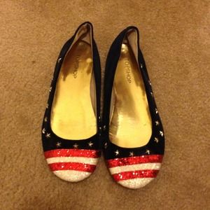 Top shop American flag flat shoes size 37