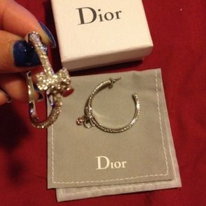 Authentic Christian Dior earring with Swarovski