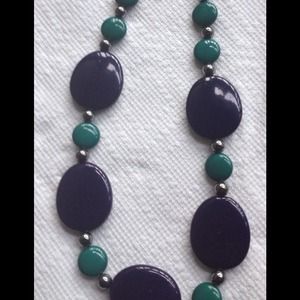 Beautiful deep purple and green necklace