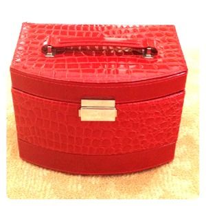 Red snake print makeup box