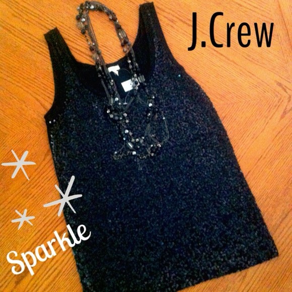 J. Crew Tops - *SOLD in Bundle* NWT-J. Crew Black Sequined Tank!