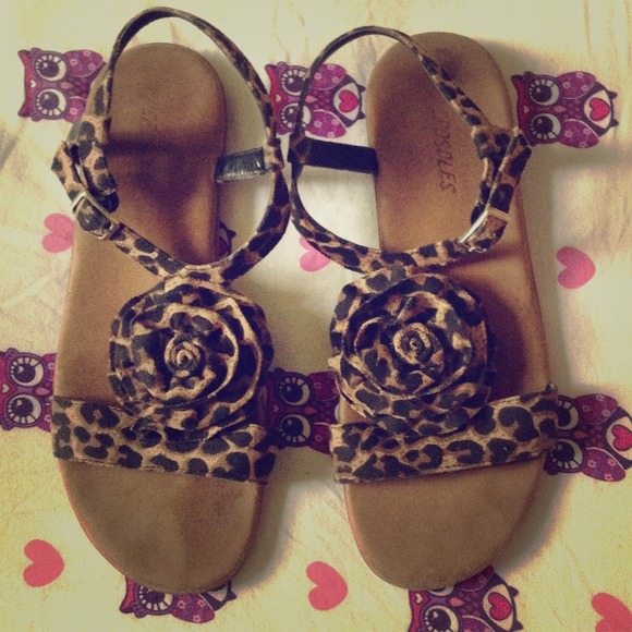 Cheetah print sandals