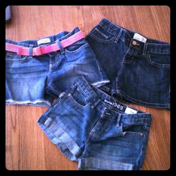 BUNDLED Girls size 8 jean shorts bundle
