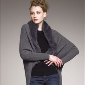 Joie cashmere cardigan with fur