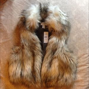 Faux fur vest