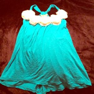 Teal razorback tank