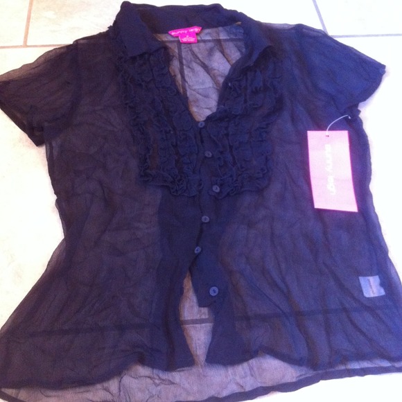 Sheer black shirt