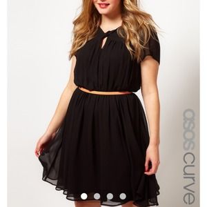 ASOS CURVE Skater Dress With Twist Neck