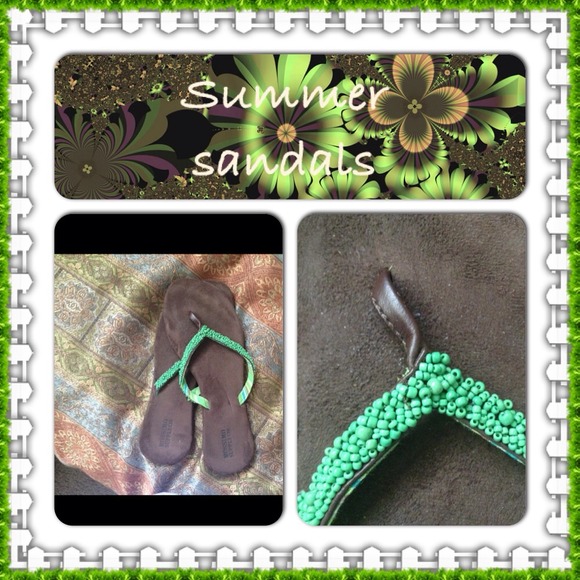 ❌Sold❌Green summer sandals