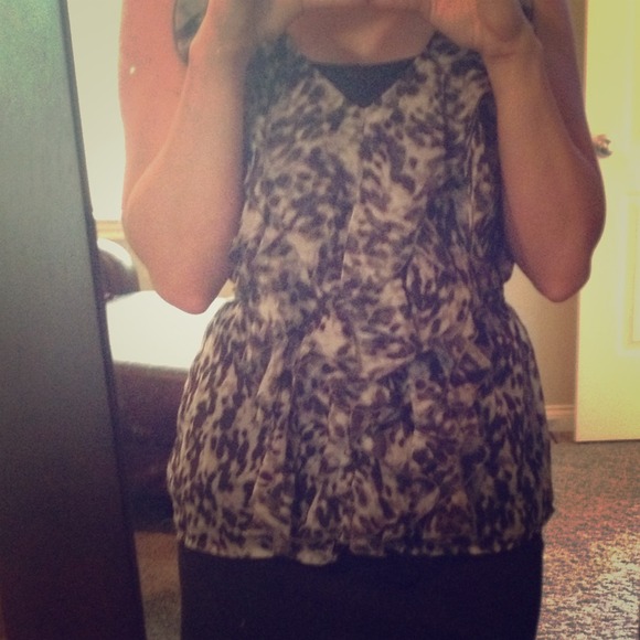 Sheer black leopard print tank - Picture 1 of 2