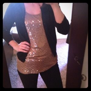Gold sparkly tank