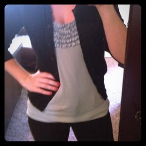 Seafoam green tank with ruffles