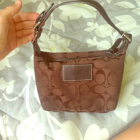 Authentic dark brown Coach purse