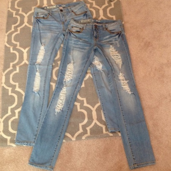 Skinny Mossimo Destroyed Jeans.  ONE pair left!