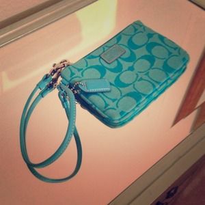 Bright Coach wristlet!