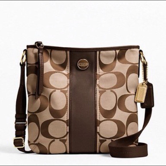 Coach signature Stripe Duffle Crossbody NWT ACC360 - Picture 4 of 10