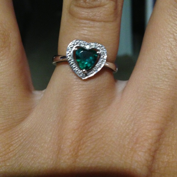 Lab created emerald ring