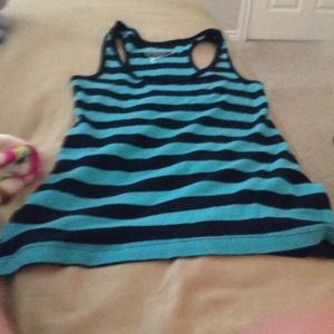I am selling a large blue and black tank top