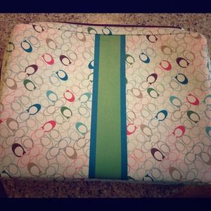 Coach 15" leather computer case