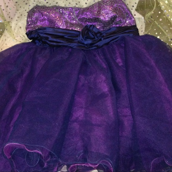 Purple short dress