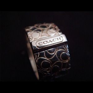 Authentic Coach sterling silver ring