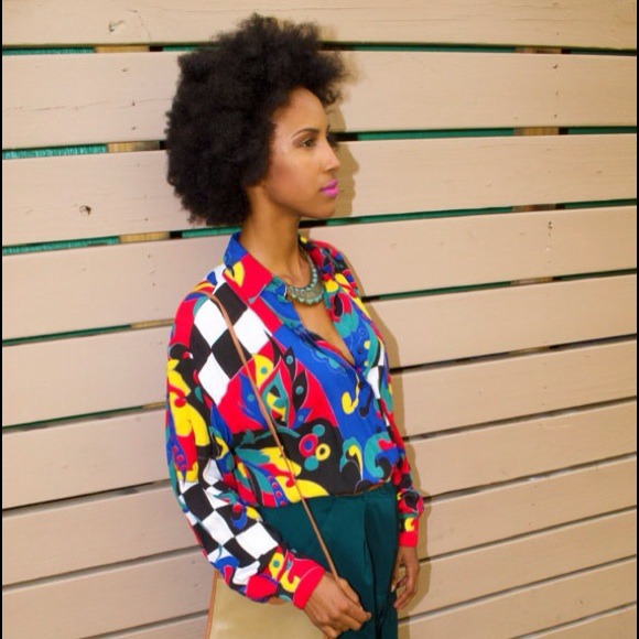 Abstract print blouse - Picture 2 of 2