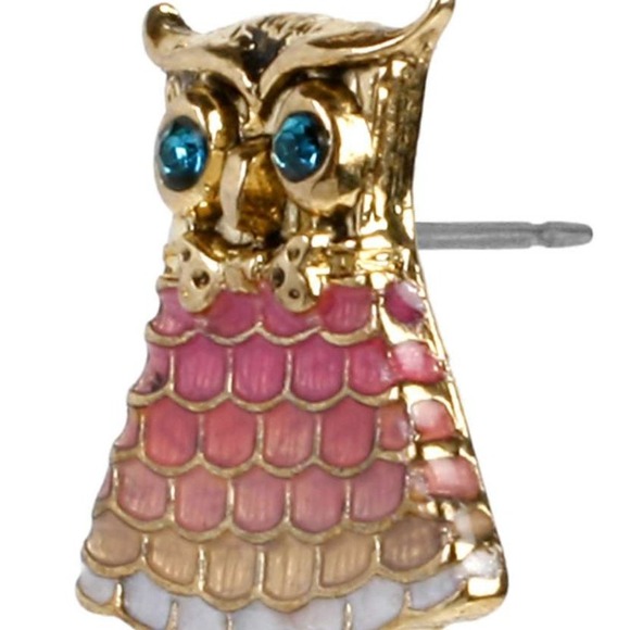 🚫HOLD🚫Betsey Johnson Owl Stud Earrings💗 - Picture 2 of 4