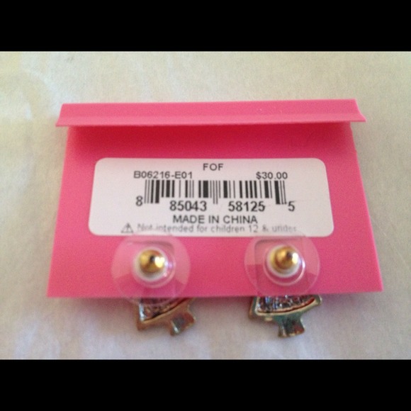 🚫HOLD🚫Betsey Johnson Owl Stud Earrings💗 - Picture 4 of 4