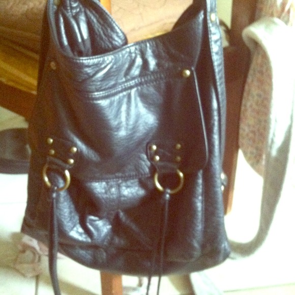 Leather black purse