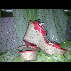 ❗REDUCED❗Coral wedge heel sandals