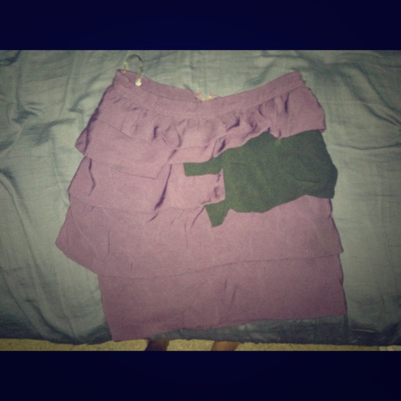 Purple n black pencil skirt