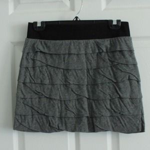 Gray Ruffled Skirt