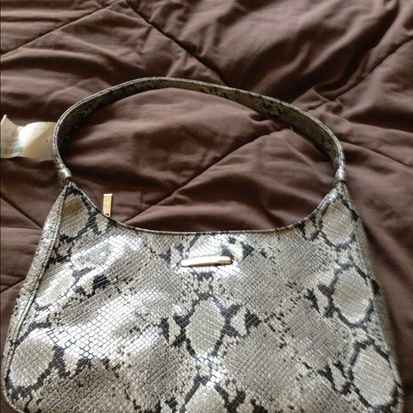 💢SOLD💢Nine West black & gray paten handbag