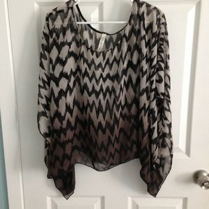 Sheer Chevron and Ombré Top